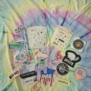 Glossier, Pura Vida, Fuction Of Beauty, Samd Cloud Sticker Lot